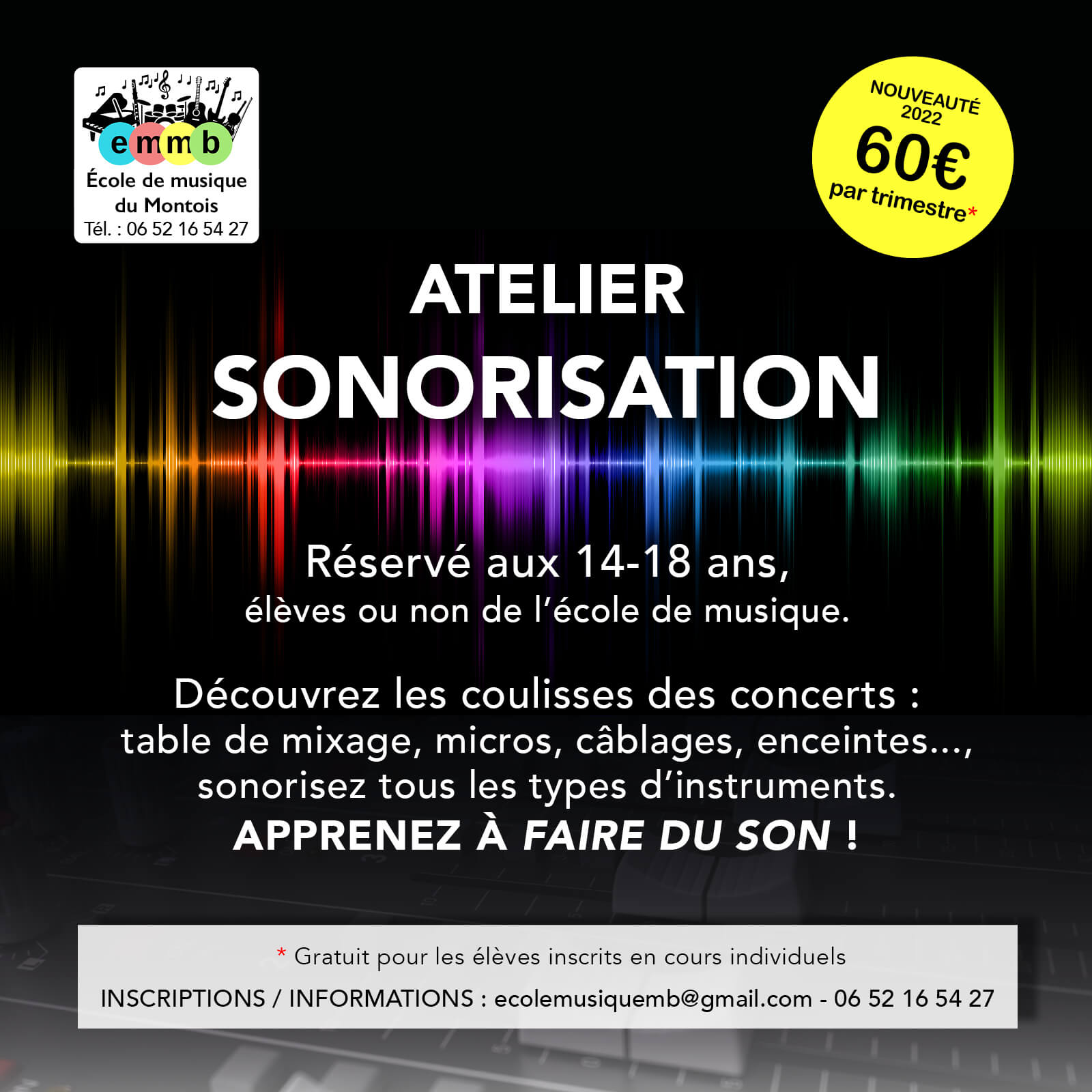 Nouvel atelier sonorisation