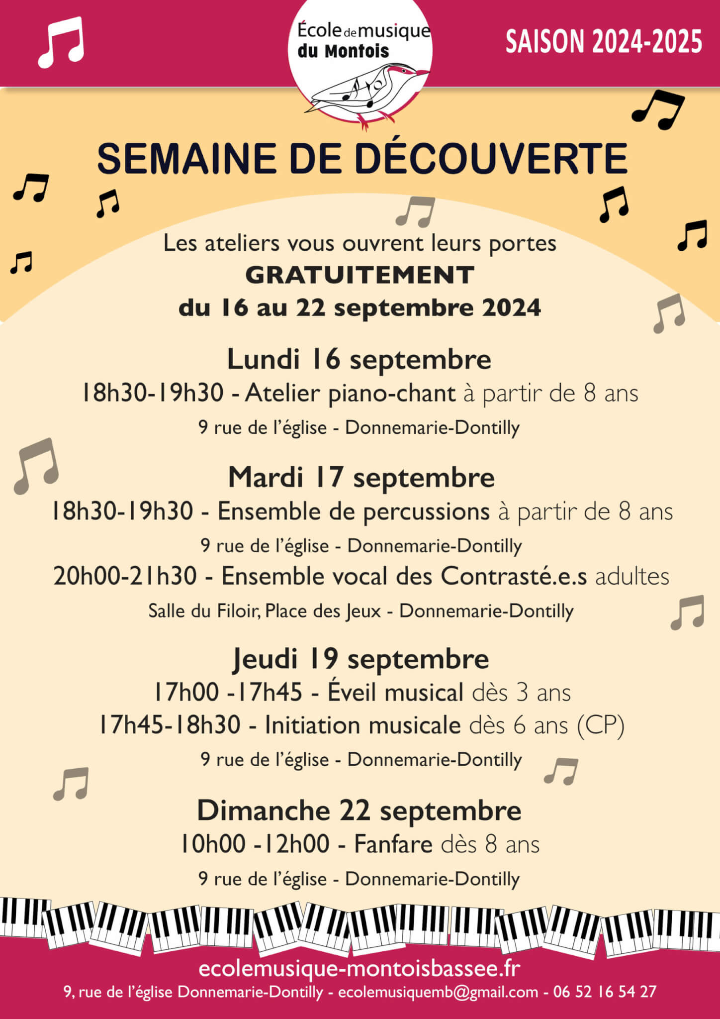 Les rendez-vous de la rentrée musicale